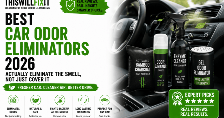 Best car odor eliminators for removing stubborn vehicle odors, featuring activated charcoal bags, enzyme cleaners, odor foggers, and long-lasting air fresheners that eliminate smoke, pet, food, and mildew smells instead of just masking them.