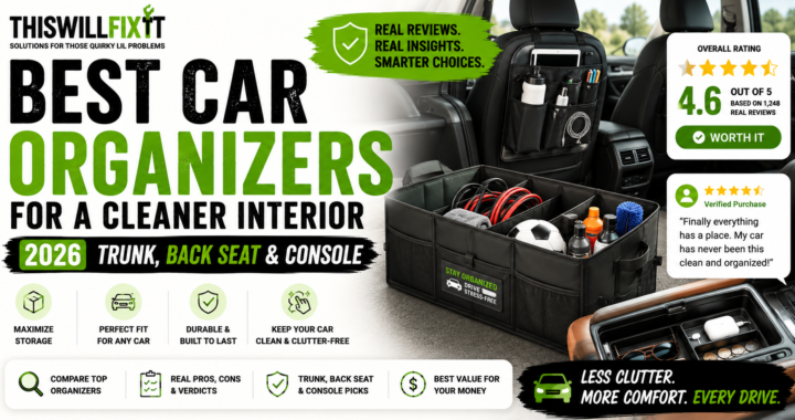 **Alt Tag:** Car organizer solutions for a cleaner vehicle interior featuring trunk storage organizer, back seat organizer, and center console organizer designed to reduce clutter and maximize storage space in cars, SUVs, and trucks.