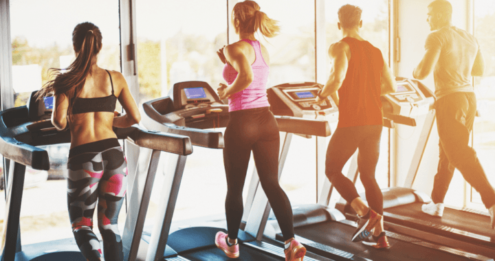 treadmill exercise front view