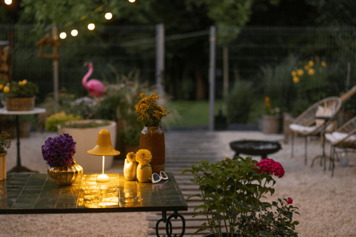 view of backyard oasis