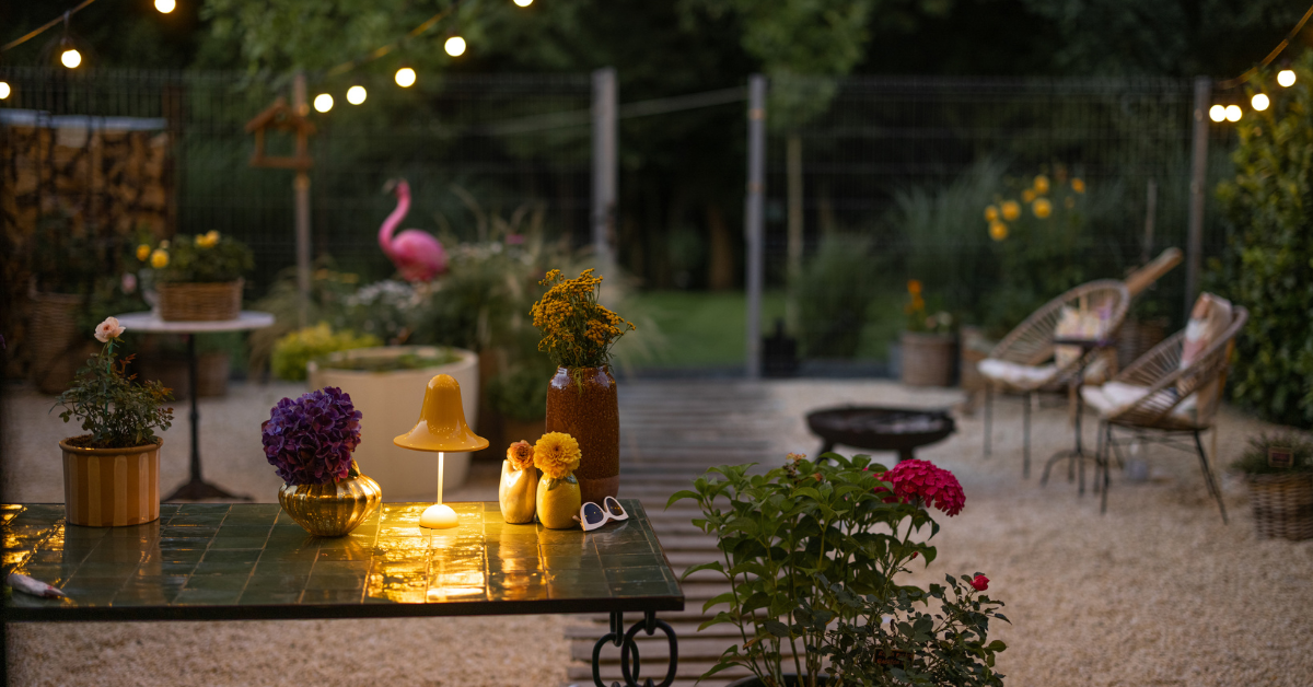 view of backyard oasis