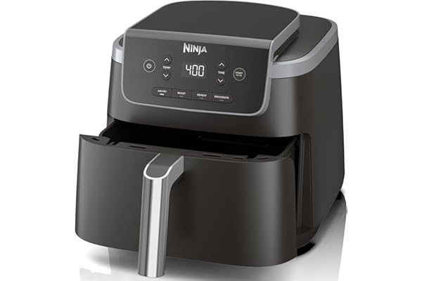 Ninja Air Fryer Pro 4-in-1 with 5 QT Capacity, Air Fry, Roast, Reheat, Dehydrate, Air Crisp Technology with 400F for hot, cri