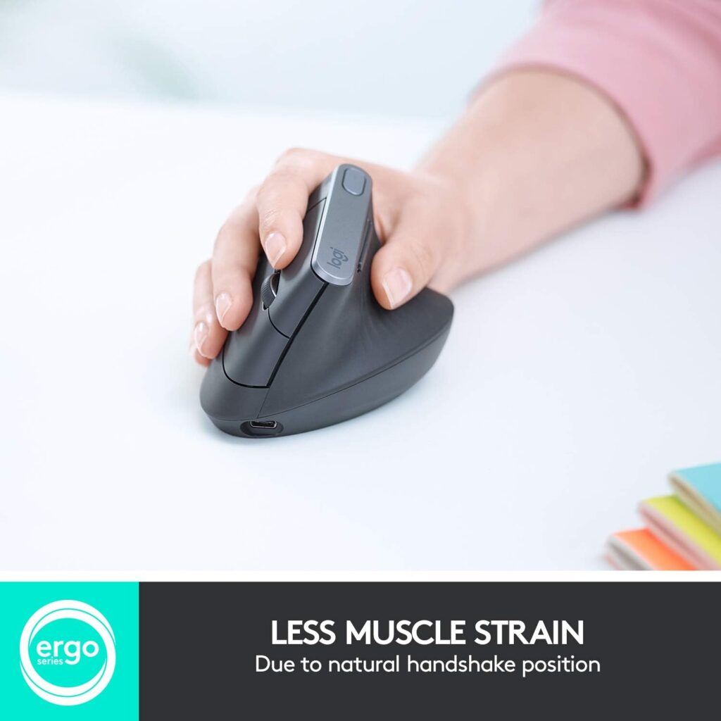 Vertical Mouse targets wrist strain, offering a comfortable grip and smooth navigation.