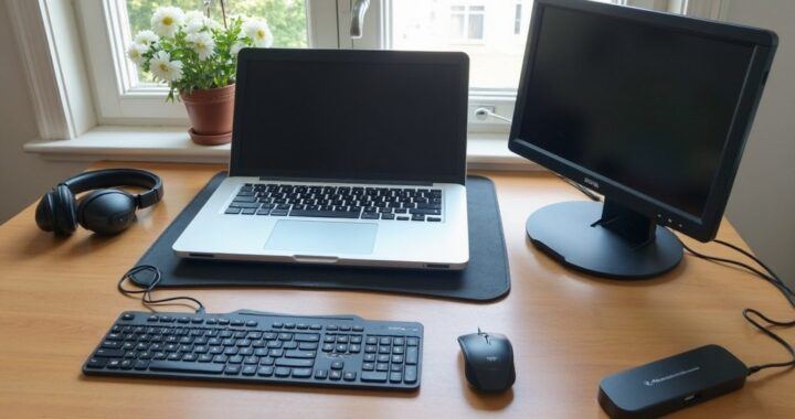 "Best 10 Accessories for Laptops — portable laptop stand, wireless mouse, external monitor, USB-C hub, noise-cancelling headphones for mobile productivity" Canva AI Prompt: