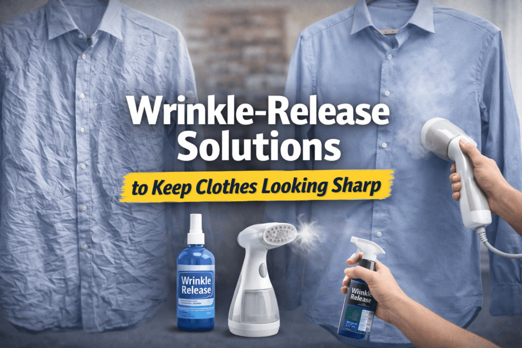 Wrinkle-release solutions for removing wrinkles from clothes quickly