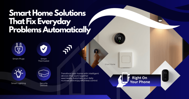 Smart home solutions using smart plugs, lighting, thermostat, and security devices for automated home control